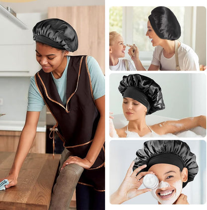 Satin Bonnet – Sleep Bonnet for Women and Men Curly Hair, Braids, and Natural Hairstyles (1Pck)
