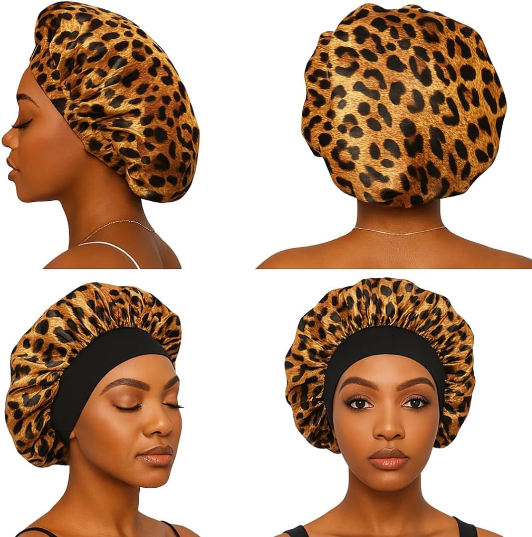 Satin Bonnet – Sleep Bonnet for Women and Men Curly Hair, Braids, and Natural Hairstyles (1Pck)
