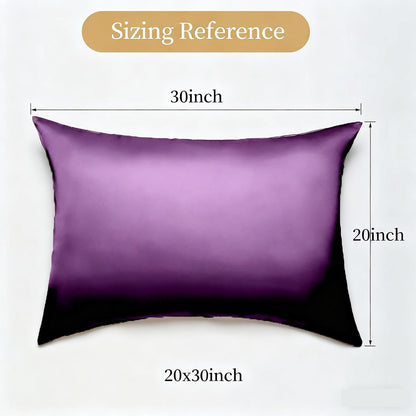 Mulberry Silk Pillow Cases Set of 2, Both Sides Real Silk Pillowcase for Hair and Skin Prevent Acne Pillowcase Organic Silk Pillowcases with Hidden Zipper（2 Pack, Purple, Queen）