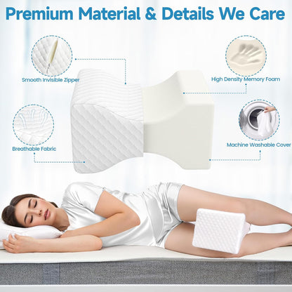 Knee Pillow for Side Sleepers, Leg Pillow for Side Sleeping