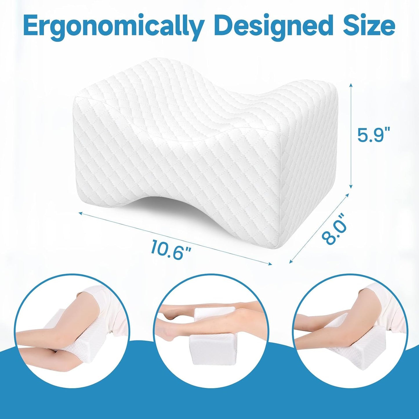 Knee Pillow for Side Sleepers, Leg Pillow for Side Sleeping