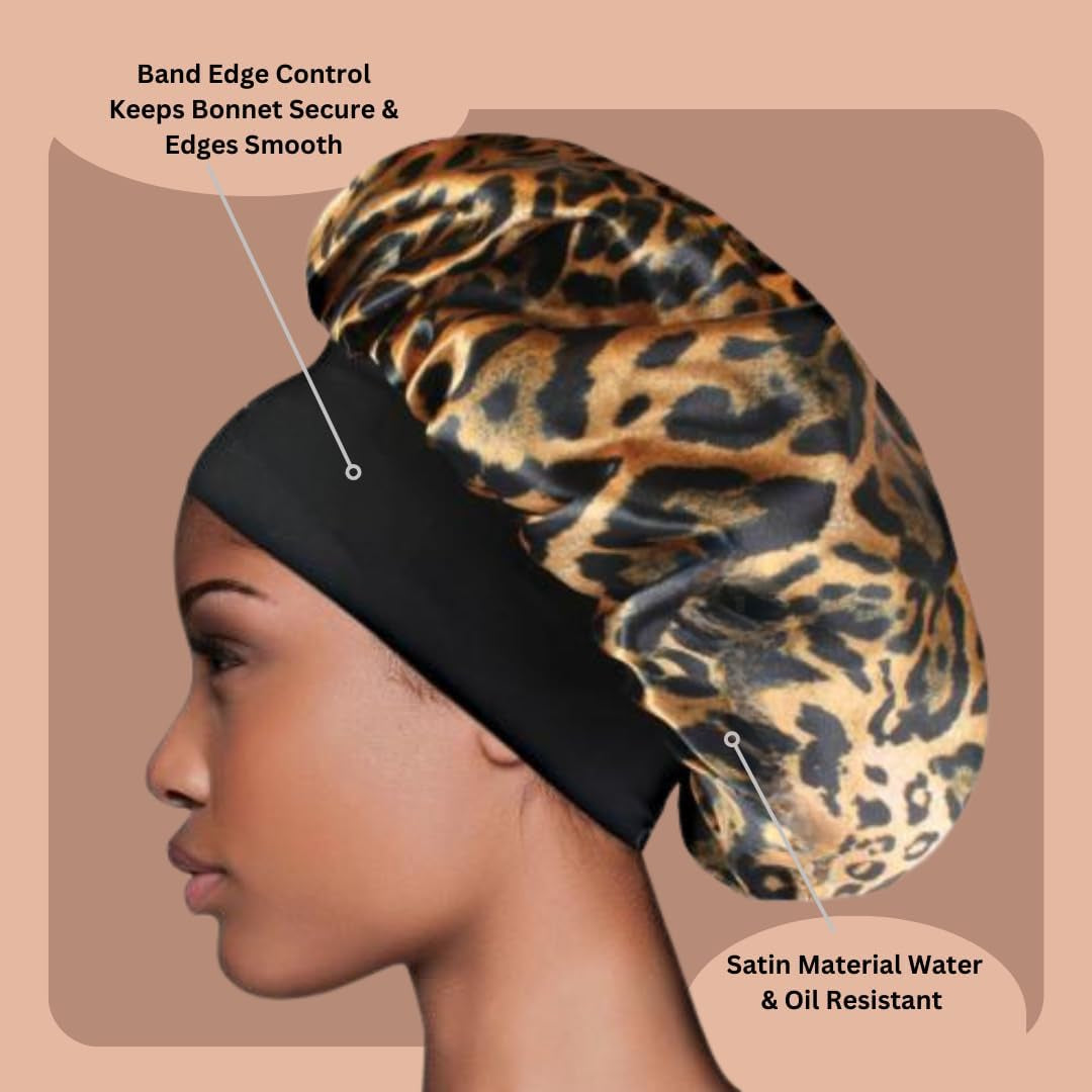 Satin Bonnet – Sleep Bonnet for Women and Men Curly Hair, Braids, and Natural Hairstyles (1Pck)