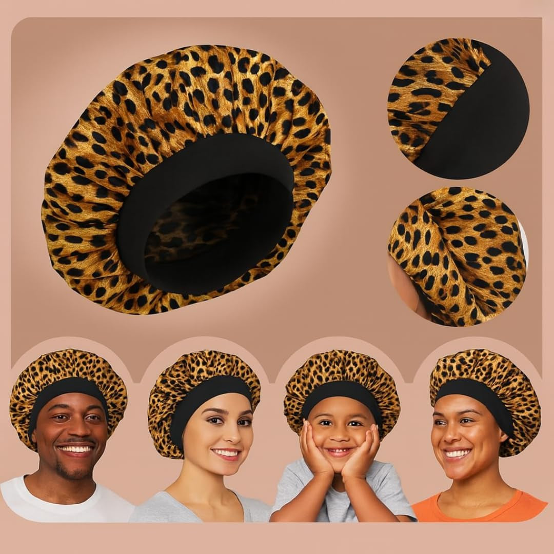 Satin Bonnet – Sleep Bonnet for Women and Men Curly Hair, Braids, and Natural Hairstyles (1Pck)